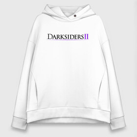 Женское худи Oversize хлопок с принтом Darksiders 2 Logo (Z) в городе Новоалтайск, френч-терри — 70% хлопок, 30% полиэстер. Мягкий теплый начес внутри —100% хлопок | боковые карманы, эластичные манжеты и нижняя кромка, капюшон на магнитной кнопке | azrael | darksiders | darksiders 2 | darksiders 3 | griever | silitha | tiamat | ulthane | vulgrim | wrath of war | всадник апокалипсиса | гнев войны | обугленный совет | руина | ультэйн | чёрный молот