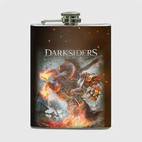 Фляга с принтом Darksiders (Z) в городе Новоалтайск, металлический корпус | емкость 0,22 л, размер 125 х 94 мм. Виниловая наклейка запечатывается полностью | Тематика изображения на принте: azrael | darksiders | darksiders 2 | darksiders 3 | griever | silitha | tiamat | ulthane | vulgrim | wrath of war | всадник апокалипсиса | гнев войны | обугленный совет | руина | ультэйн | чёрный молот
