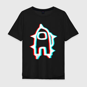 Мужская футболка хлопок Oversize с принтом AMONG US NEON в городе Новоалтайск, 100% хлопок | свободный крой, круглый ворот, “спинка” длиннее передней части | among | among us | amongus | crewmate | game | games | imposter | impostor | logo | monster | sabotage | shhh | амонг | амонг ас | амонгас | игра | игры | импостер | космос | крюмейт | лого | логотип | логотипы | монстр | саботаж | символ | сим