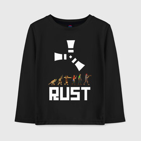 Детский лонгслив хлопок с принтом RUST в городе Новоалтайск, 100% хлопок | круглый вырез горловины, полуприлегающий силуэт, длина до линии бедер | action | game | rust | zombie | апокалипсис. | выживание | зомби | игра | лес | радиация | раст