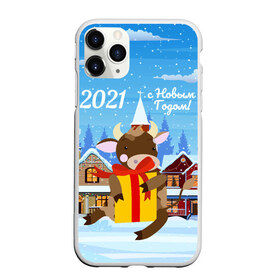 Чехол для iPhone 11 Pro Max матовый с принтом с Новым 2021 Годом! в городе Новоалтайск, Силикон |  | Тематика изображения на принте: 2021 | 7 января | bull | newyear | santa | бык | быки | бычок | год быка | дед мороз | корова | новогодние каникулы | новогодние праздники | новый 2021 | новый год | новый год 2021 | рождество | сани | санта | санта клаус