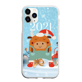 Чехол для iPhone 11 Pro Max матовый с принтом Новогодний бычок 2021 в городе Новоалтайск, Силикон |  | Тематика изображения на принте: 2021 | 7 января | bull | newyear | santa | бык | быки | бычок | год быка | дед мороз | корова | новогодние каникулы | новогодние праздники | новый 2021 | новый год | новый год 2021 | рождество | сани | санта | санта клаус