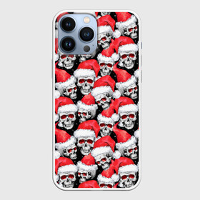 Чехол для iPhone 13 Pro Max с принтом Деды морозы (черепа) в городе Новоалтайск,  |  | Тематика изображения на принте: 2021 | christmas | merry | быка | год | композитор | музыка | новогодняя | новый | новый год | черепа