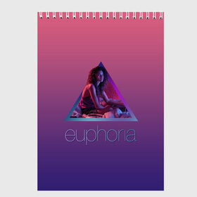 Скетчбук с принтом сериал Euphoria в городе Новоалтайск, 100% бумага
 | 48 листов, плотность листов — 100 г/м2, плотность картонной обложки — 250 г/м2. Листы скреплены сверху удобной пружинной спиралью | zendaya | зендея | ру беннетт | сериал euphoria | эйфория