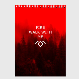 Скетчбук с принтом Twin Peaks в городе Новоалтайск, 100% бумага
 | 48 листов, плотность листов — 100 г/м2, плотность картонной обложки — 250 г/м2. Листы скреплены сверху удобной пружинной спиралью | zendaya | зендея | ру беннетт | сериал euphoria | эйфория