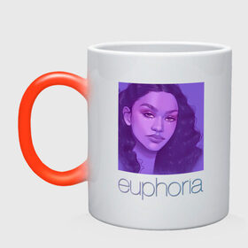 Кружка хамелеон с принтом сериал Euphoria в городе Новоалтайск, керамика | меняет цвет при нагревании, емкость 330 мл | Тематика изображения на принте: 