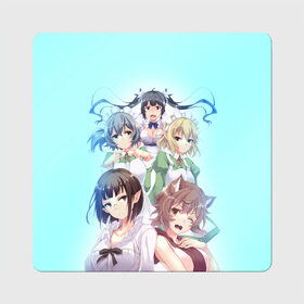Магнит виниловый Квадрат с принтом DanMachi в городе Новоалтайск, полимерный материал с магнитным слоем | размер 9*9 см, закругленные углы | ais wallenstein | danmachi | dungeon | freya | is it wrong to try to pick up girls in a dungeon | белл | гестия | может я встречу тебя в подземелье | подземелье | фрейя