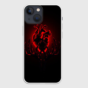 Чехол для iPhone 13 mini с принтом Сердце в городе Новоалтайск,  |  | внутренности | кости | красный | любовь | органы | руки | сердце | тьма | черный