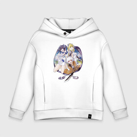 Детское худи Oversize хлопок с принтом DanMachi three в городе Новоалтайск, френч-терри — 70% хлопок, 30% полиэстер. Мягкий теплый начес внутри —100% хлопок | боковые карманы, эластичные манжеты и нижняя кромка, капюшон на магнитной кнопке | Тематика изображения на принте: ais wallenstein | danmachi | dungeon | freya | is it wrong to try to pick up girls in a dungeon | белл | гестия | может я встречу тебя в подземелье | подземелье | фрейя