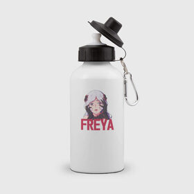Бутылка спортивная с принтом Freya в городе Новоалтайск, металл | емкость — 500 мл, в комплекте две пластиковые крышки и карабин для крепления | ais wallenstein | danmachi | dungeon | freya | is it wrong to try to pick up girls in a dungeon | белл | гестия | может я встречу тебя в подземелье | подземелье | фрейя