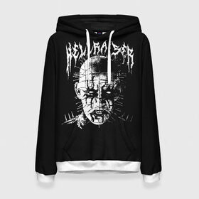 Женская толстовка 3D с принтом Hellraiser в городе Новоалтайск, 100% полиэстер  | двухслойный капюшон со шнурком для регулировки, мягкие манжеты на рукавах и по низу толстовки, спереди карман-кенгуру с мягким внутренним слоем. | 666 | alien | astral | demon | ghost | halloween | hellraiser | horror | metall | monster | pinhead | астрал | восставший из ада | демон | метал | металл | монстр | пинхед | пинхэд | призрак | ужасы | хоррор | шкатулка