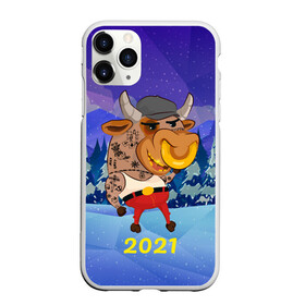 Чехол для iPhone 11 Pro Max матовый с принтом Злой бычара 2021 в городе Новоалтайск, Силикон |  | Тематика изображения на принте: 2021 | 7 января | bull | newyear | santa | бык | быки | бычок | год быка | дед мороз | корова | новогодние каникулы | новогодние праздники | новый 2021 | новый год | новый год 2021 | рождество | сани | санта | санта клаус