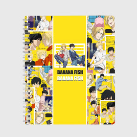 Тетрадь с принтом BANANA FISH в городе Новоалтайск, 100% бумага | 48 листов, плотность листов — 60 г/м2, плотность картонной обложки — 250 г/м2. Листы скреплены сбоку удобной пружинной спиралью. Уголки страниц и обложки скругленные. Цвет линий — светло-серый
 | banana fish | аниме | банановая рыба | эйджи окумуры | эш линкс