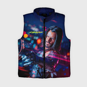 Женский жилет утепленный 3D с принтом Cyberpunk 2077 в городе Новоалтайск,  |  | 2077 | cyberpunk | cyberpunk 2077 | game | игры | киану ривз | киберпанк | самурай