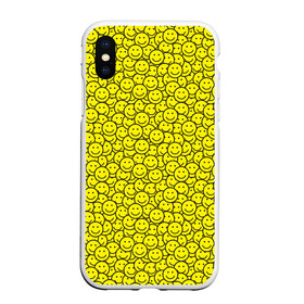 Чехол для iPhone XS Max матовый с принтом Смайлики в городе Новоалтайск, Силикон | Область печати: задняя сторона чехла, без боковых панелей | emoji | emoticons | smile | знак | колобок | позитив | рожица | символ | смайл | смайлики | улыбка | эмодзи