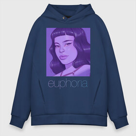 Мужское худи Oversize хлопок с принтом сериал Euphoria в городе Новоалтайск, френч-терри — 70% хлопок, 30% полиэстер. Мягкий теплый начес внутри —100% хлопок | боковые карманы, эластичные манжеты и нижняя кромка, капюшон на магнитной кнопке | Тематика изображения на принте: zendaya | зендея | ру беннетт | сериал euphoria | эйфория
