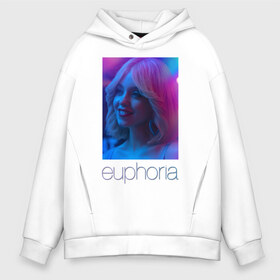 Мужское худи Oversize хлопок с принтом сериал Euphoria_Кесси в городе Новоалтайск, френч-терри — 70% хлопок, 30% полиэстер. Мягкий теплый начес внутри —100% хлопок | боковые карманы, эластичные манжеты и нижняя кромка, капюшон на магнитной кнопке | 