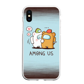 Чехол для iPhone XS Max матовый с принтом AMONG US - LOVE в городе Новоалтайск, Силикон | Область печати: задняя сторона чехла, без боковых панелей | Тематика изображения на принте: among | among us | amongus | crewmate | game | games | imposter | impostor | logo | monster | sabotage | shhh | амонг | амонг ас | амонгас | игра | игры | импостер | космос | крюмейт | лого | логотип | логотипы | монстр | саботаж | символ | сим