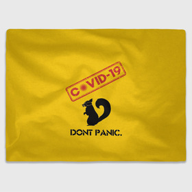 Плед 3D с принтом Dont Panic (covid-19) в городе Новоалтайск, 100% полиэстер | закругленные углы, все края обработаны. Ткань не мнется и не растягивается | 19 | covid | covid 19 | dont | home | ncov | panic | stay | антивирус | антикоронавирус | без | белка | вирус | дома | ковид | корона | коронавирус | мой | оставайся | паники | руки | сиди