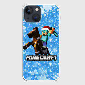 Чехол для iPhone 13 mini с принтом Новогодний Манкрафт в городе Новоалтайск,  |  | 2020 | creeper | dungeons | earth | game | minecraft | new year | блоки | грифер | игры | квадраты | компьютерная игра | крипер | маинкрафт | майн | майнкравт | майнкрафт | на коне | новогодний | новый год | рождественский |