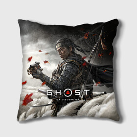Подушка 3D с принтом Ghost of Tsushima в городе Новоалтайск, наволочка – 100% полиэстер, наполнитель – холлофайбер (легкий наполнитель, не вызывает аллергию). | состоит из подушки и наволочки. Наволочка на молнии, легко снимается для стирки | ghost of tsushima | samurai | игры | призрак цусимы | самурай | япония