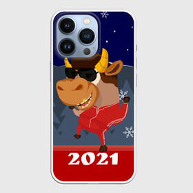 Чехол для iPhone 13 Pro с принтом Бычара 2021 в городе Новоалтайск,  |  | 2021 | 7 января | bull | newyear | santa | бык | быки | бычок | год быка | дед мороз | корова | новогодние каникулы | новогодние праздники | новый 2021 | новый год | новый год 2021 | рождество | сани | санта | санта клаус