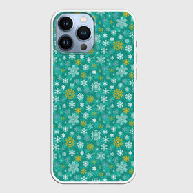 Чехол для iPhone 13 Pro Max с принтом Снежинки в городе Новоалтайск,  |  | Тематика изображения на принте: merry christmas | дед мороз | ёлка | зима | мороз | новый год | подарок | праздник | рождество | с новым годом | санта клаус | снег | снеговик | снегурочка | снежинки | снежные узоры | узоры