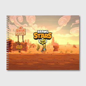 Альбом для рисования с принтом Brawl Stars в городе Новоалтайск, 100% бумага
 | матовая бумага, плотность 200 мг. | Тематика изображения на принте: brawl stars | crow | leon | mobile game | stars | бравл старс | ворон | леон | мобильные игры