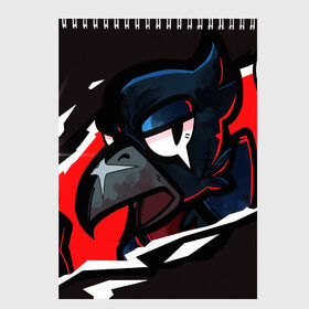 Скетчбук с принтом Brawl Stars Crow в городе Новоалтайск, 100% бумага
 | 48 листов, плотность листов — 100 г/м2, плотность картонной обложки — 250 г/м2. Листы скреплены сверху удобной пружинной спиралью | brawl stars | crow | leon | mobile game | stars | бравл старс | ворон | леон | мобильные игры