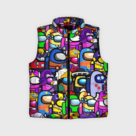 Детский жилет утепленный 3D с принтом AMONG US X BRAWL STARS в городе Новоалтайск,  |  | among us игра | among us на пк | there is 1 impostor | there is impostor among us | предатель среди нас | разноцветные космонавты.