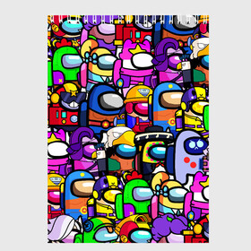 Скетчбук с принтом AMONG US X BRAWL STARS в городе Новоалтайск, 100% бумага
 | 48 листов, плотность листов — 100 г/м2, плотность картонной обложки — 250 г/м2. Листы скреплены сверху удобной пружинной спиралью | among us игра | among us на пк | there is 1 impostor | there is impostor among us | предатель среди нас | разноцветные космонавты.