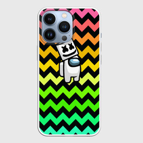 Чехол для iPhone 13 Pro с принтом Among Us Marshmello в городе Новоалтайск,  |  | Тематика изображения на принте: 2021 | among us | impostor | space mafia | sus.puffballs united | амонг ас | амонг единорог | в космосе | импостор | инопланетяне | инопланетянин | маршмелло | новогодний амонг ас | ракета | с новым годом | самозванец