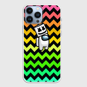 Чехол для iPhone 13 Pro Max с принтом Among Us Marshmello в городе Новоалтайск,  |  | Тематика изображения на принте: 2021 | among us | impostor | space mafia | sus.puffballs united | амонг ас | амонг единорог | в космосе | импостор | инопланетяне | инопланетянин | маршмелло | новогодний амонг ас | ракета | с новым годом | самозванец