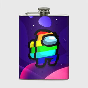 Фляга с принтом AMONG US - RAINBOW SPACE в городе Новоалтайск, металлический корпус | емкость 0,22 л, размер 125 х 94 мм. Виниловая наклейка запечатывается полностью | Тематика изображения на принте: among | among us | amongus | crewmate | game | games | imposter | impostor | logo | monster | sabotage | shhh | амонг | амонг ас | амонгас | игра | игры | импостер | космос | крюмейт | лого | логотип | логотипы | монстр | саботаж | символ | сим