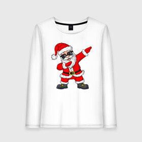 Женский лонгслив хлопок с принтом Dabing Santa в городе Новоалтайск, 100% хлопок |  | 2021 | 21 | 2k21 | 2к21 | chrystmas | dab | dabbing | dabing | dance | marry | new | santa | snow | xmas | year | год | годом | даб | даббинг | дабинг | дед | елка | елки | клаус | лес | мороз | настроение | новогоднее | новогоднему | новый | новым | по |