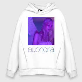 Мужское худи Oversize хлопок с принтом сериал Euphoria в городе Новоалтайск, френч-терри — 70% хлопок, 30% полиэстер. Мягкий теплый начес внутри —100% хлопок | боковые карманы, эластичные манжеты и нижняя кромка, капюшон на магнитной кнопке | 