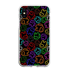 Чехол для iPhone XS Max матовый с принтом AMONG US NEON в городе Новоалтайск, Силикон | Область печати: задняя сторона чехла, без боковых панелей | among us | impostor | neon | амонг ас | игра | космический | космический корабль | космонавт | космос | мем | неон | неоновый | предатель | среди нас | экшен