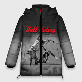 Женская зимняя куртка 3D с принтом Bull Riding в городе Новоалтайск, верх — 100% полиэстер; подкладка — 100% полиэстер; утеплитель — 100% полиэстер | длина ниже бедра, силуэт Оверсайз. Есть воротник-стойка, отстегивающийся капюшон и ветрозащитная планка. 

Боковые карманы с листочкой на кнопках и внутренний карман на молнии | bull | dude | extreme | fall | helmet | hoofs | horns | sport | sportsman | tail | бык | падение | рога | спорт | спортсмен | хвост | чувак | шлем | экстрим