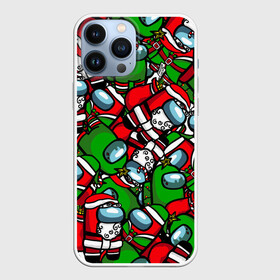 Чехол для iPhone 13 Pro Max с принтом НОВОГОДНИЙ AMONG US в городе Новоалтайск,  |  | among us игра | among us на пк | there is 1 impostor | there is impostor among us | предатель среди нас | разноцветные космонавты.