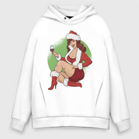 Мужское худи Oversize хлопок с принтом Pin Up Girl Christmas в городе Новоалтайск, френч-терри — 70% хлопок, 30% полиэстер. Мягкий теплый начес внутри —100% хлопок | боковые карманы, эластичные манжеты и нижняя кромка, капюшон на магнитной кнопке | christmas | drawing | girl | new year | pin up | девушка | новый год | пин ап | рисунок | рождество | снегурочка