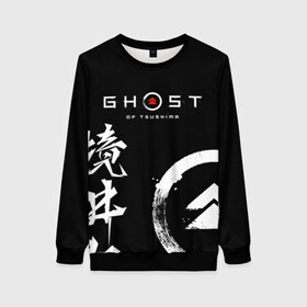 Женский свитшот 3D с принтом Ghost of Tsushima в городе Новоалтайск, 100% полиэстер с мягким внутренним слоем | круглый вырез горловины, мягкая резинка на манжетах и поясе, свободная посадка по фигуре | ghost of tsushima | samurai | игры | призрак цусимы | самурай | япония