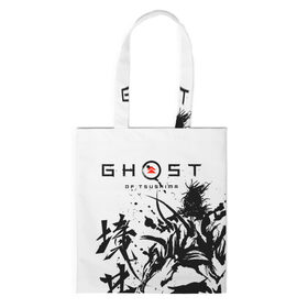 Шоппер 3D с принтом Ghost of Tsushima в городе Новоалтайск, 100% полиэстер | Плотность: 200 г/м2; Размер: 34×35 см; Высота лямок: 30 см | 