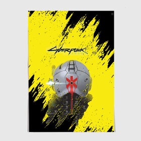 Постер с принтом Cyberpunk 2077 в городе Новоалтайск, 100% бумага
 | бумага, плотность 150 мг. Матовая, но за счет высокого коэффициента гладкости имеет небольшой блеск и дает на свету блики, но в отличии от глянцевой бумаги не покрыта лаком | cd project red | cyberpunk 2077 | keanu reeves | samurai | игра | киану ривз | киберпанк 2077 | самураи
