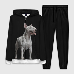 Женский костюм 3D с принтом Bully в городе Новоалтайск,  |  | bull terrier | dog | ears | eyes | fangs | jaw | muzzle | paws | saliva | tongue | бультерьер | глаза | клыки | лапы | нос | пасть | слюна | собака | уши | язык