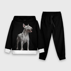 Детский костюм 3D (с толстовкой) с принтом Bully в городе Новоалтайск,  |  | bull terrier | dog | ears | eyes | fangs | jaw | muzzle | paws | saliva | tongue | бультерьер | глаза | клыки | лапы | нос | пасть | слюна | собака | уши | язык