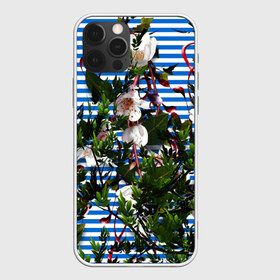 Чехол для iPhone 12 Pro Max с принтом цветы в городе Новоалтайск, Силикон |  | девушкам | листочки | полоса | природа | цветы