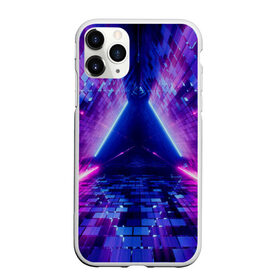 Чехол для iPhone 11 Pro Max матовый с принтом Неоновый туннель в городе Новоалтайск, Силикон |  | Тематика изображения на принте: геометрия | лазер | неон | розовый | свет | синий | треугольник | фигура | фиолетовый | цвета