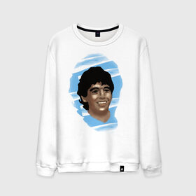 Мужской свитшот хлопок с принтом Diego Maradona в городе Новоалтайск, 100% хлопок |  | Тематика изображения на принте: diego maradona | football | диего марадона | матч | первенство | футбол | чемпионат