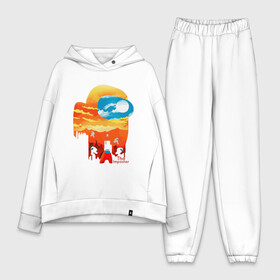 Женский костюм хлопок Oversize с принтом Among us game not the Imposter в городе Новоалтайск,  |  | among us | impostor | there is impostor among us | амонг ус | игра | мем | предатель | предатель среди нас | самозванец | среди нас