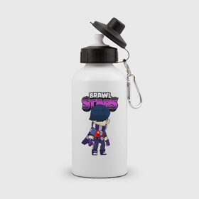 Бутылка спортивная с принтом Brawl Stars/Edgar в городе Новоалтайск, металл | емкость — 500 мл, в комплекте две пластиковые крышки и карабин для крепления | Тематика изображения на принте: bibi | brawl stars | crow | edgar | edgar brawl stars | kolett | leon | sandy | spike | sprout | surge | биби | боец | бравл старс | бравлер | вольт | герои | девочкам | детям | колетт | леон | логотипы игр | мальчикам | персонажи игр 